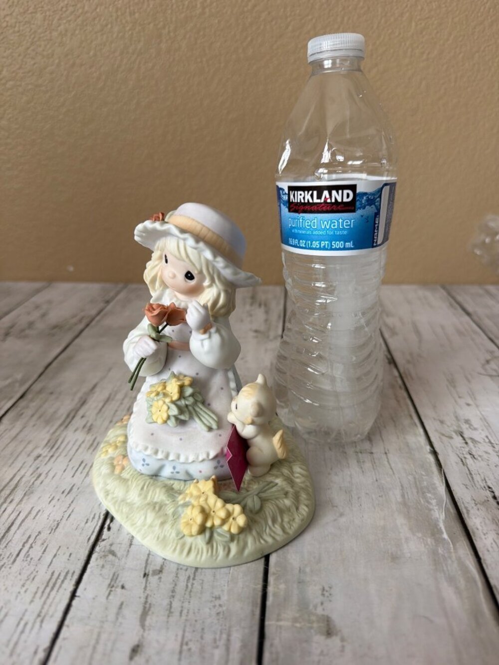 Precious Moments #103176 Rose in My Bouquet 2002 Ltd Ed 1831/7500 Girl Cat - Picture 5 of 14